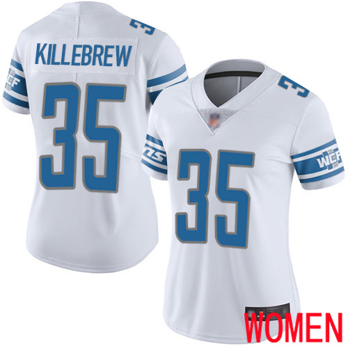 Detroit Lions Limited White Women Miles Killebrew Road Jersey NFL Football 35 Vapor Untouchable